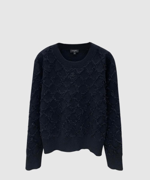 샤넬 프린트 니트 톱