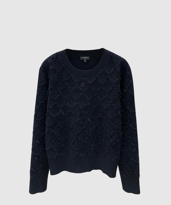 샤넬 프린트 니트 톱