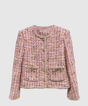 샤넬 로고 쇼트 코트