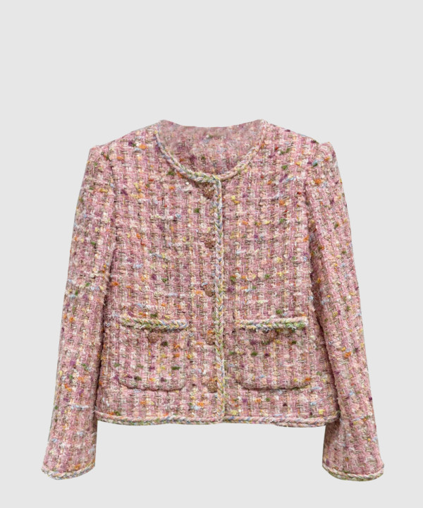 샤넬 로고 쇼트 코트