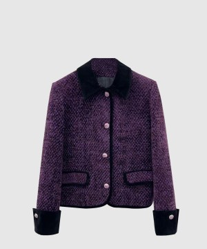 샤넬 로고 쇼트 코트