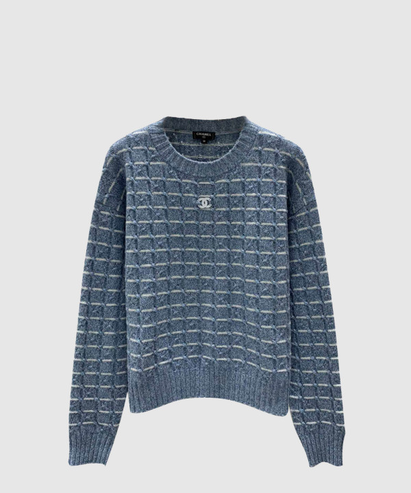 샤넬 프린트 니트 톱