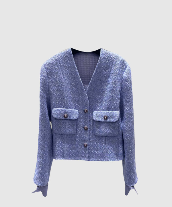 샤넬 로고 쇼트 코트