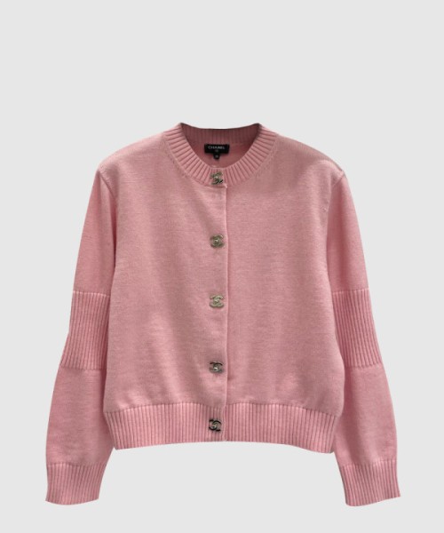 샤넬 로고 니트 코트