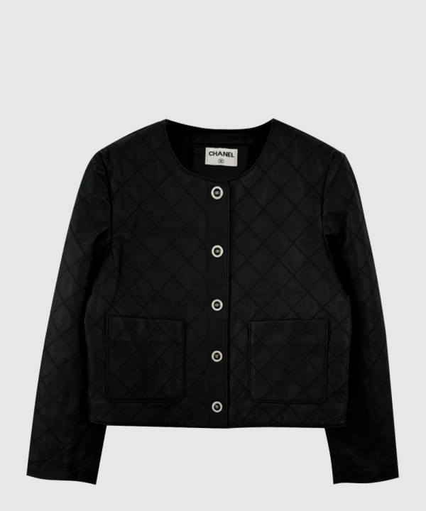 샤넬 로고 쇼트 코트