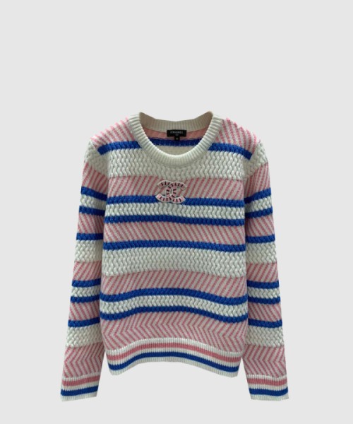 샤넬 로고 니트 상의