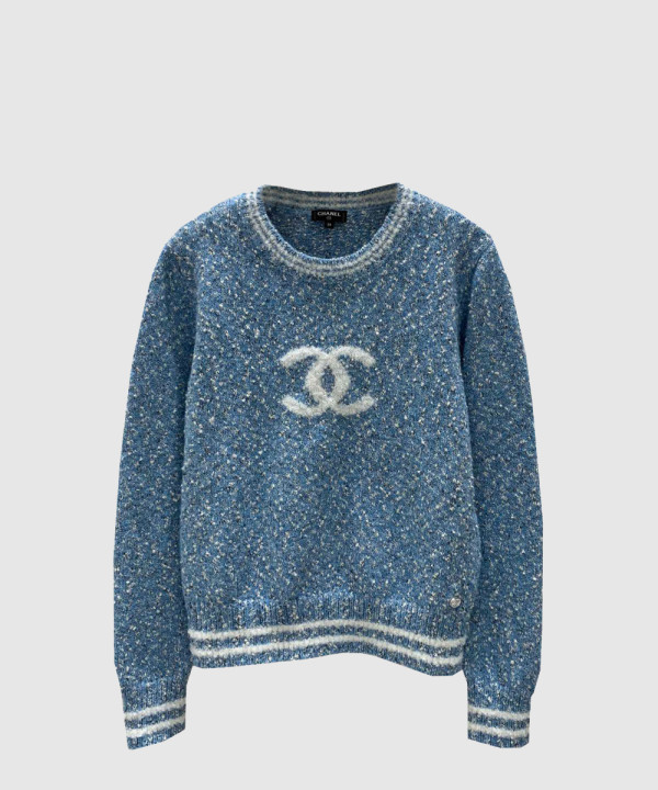 샤넬 로고 니트 상의