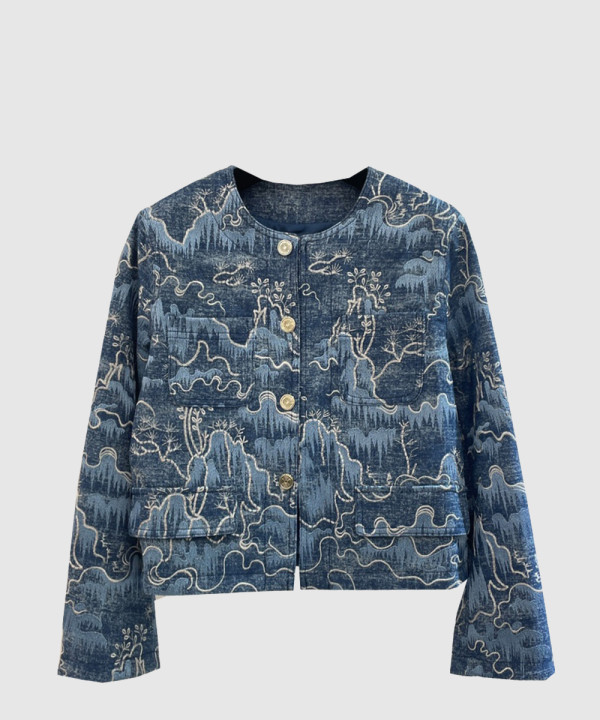 샤넬 로고 쇼트 코트