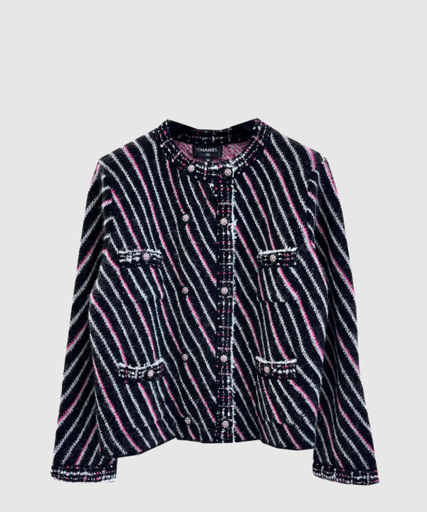 샤넬 로고 쇼트 코트