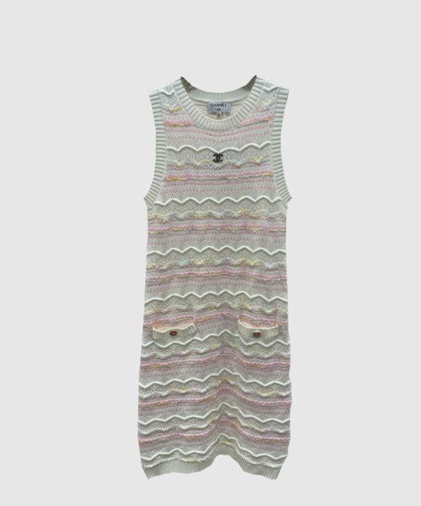 샤넬 로고 니트 원피스