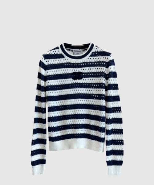 샤넬 로고 니트 상의