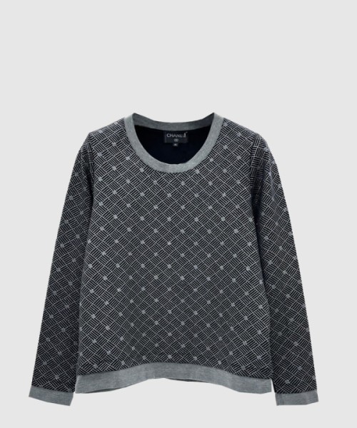 샤넬 로고 니트 상의