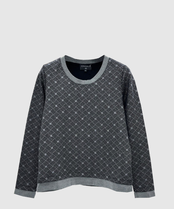 샤넬 로고 니트 상의