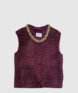 샤넬 로고 쇼트 코트