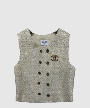 샤넬 로고 쇼트 코트