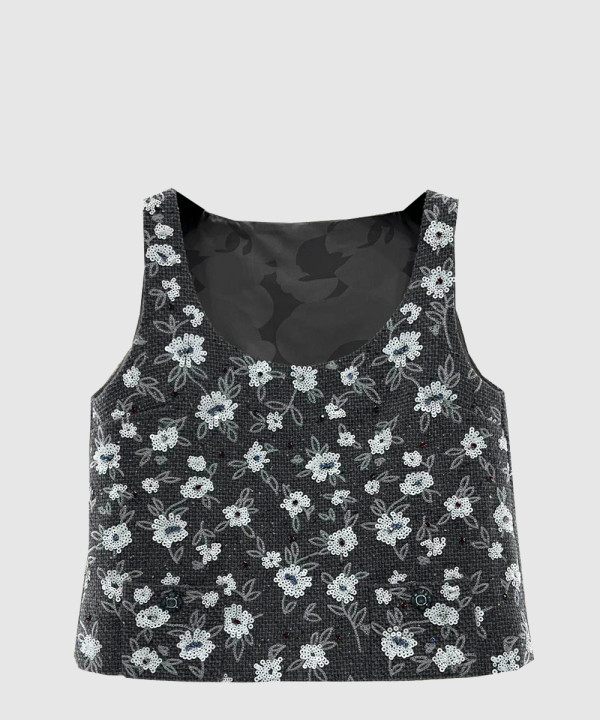 샤넬 로고 니트 상의