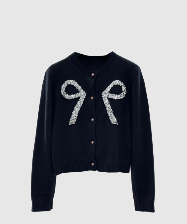 샤넬 로고 니트 상의