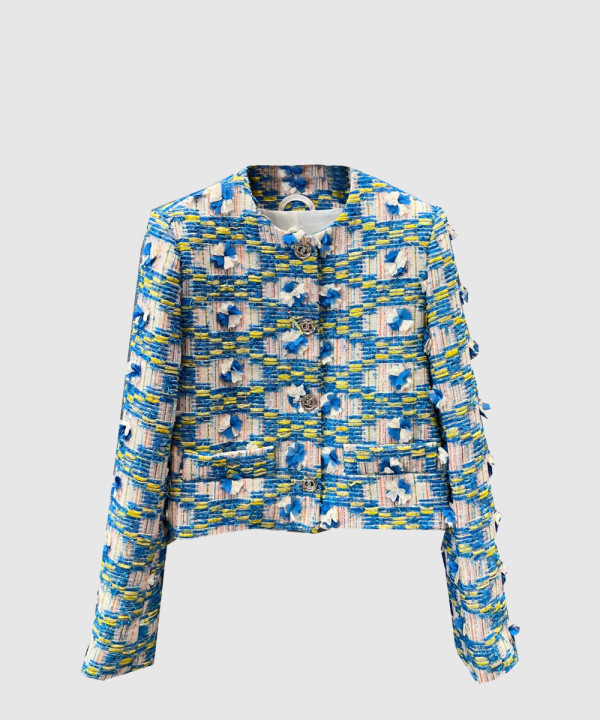 샤넬 로고 쇼트 코트