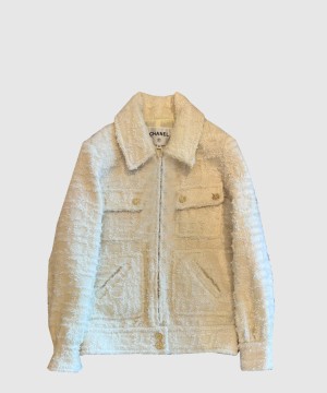 샤넬 로고 쇼트 코트