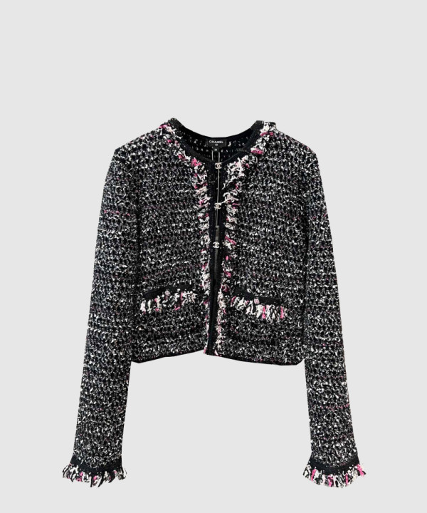 샤넬 로고 쇼트 코트