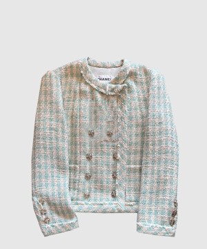 샤넬 로고 쇼트 코트