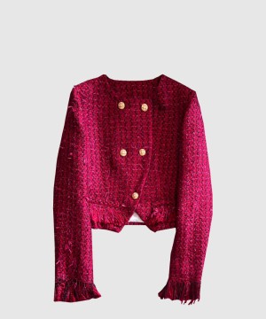 샤넬 로고 쇼트 코트