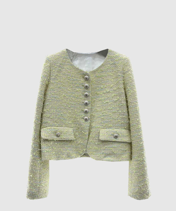 샤넬 로고 쇼트 코트