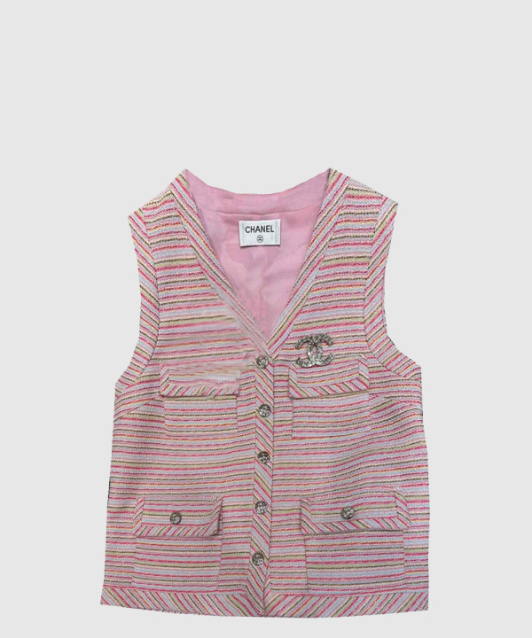 샤넬 로고 쇼트 코트