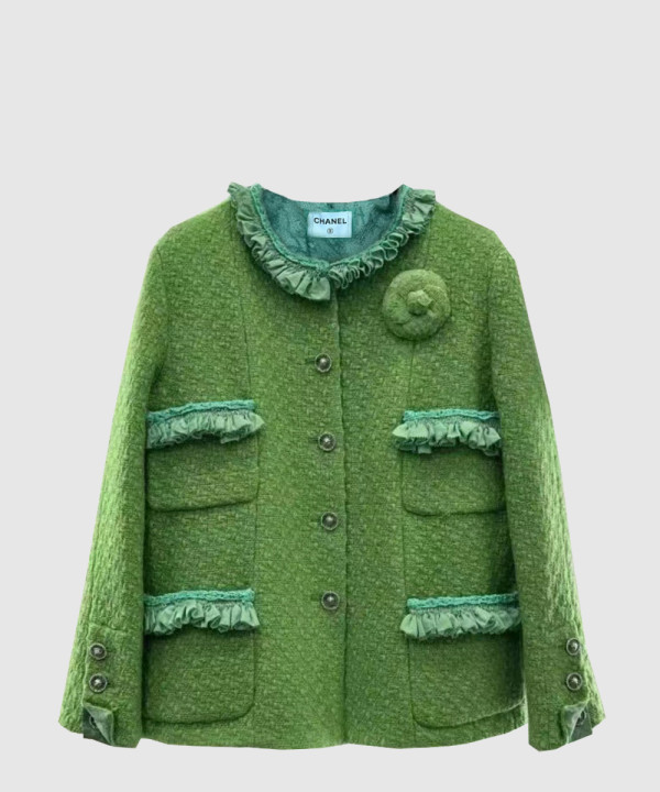 샤넬 로고 쇼트 코트