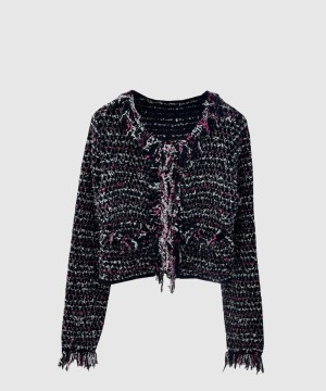 샤넬 로고 쇼트 코트