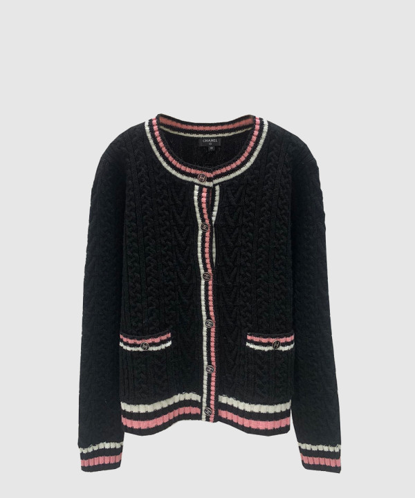 샤넬 로고 쇼트 코트