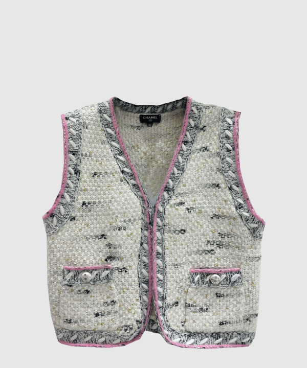 샤넬 로고 쇼트 코트