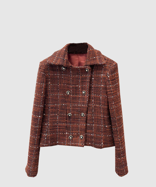 샤넬 로고 니트 코트