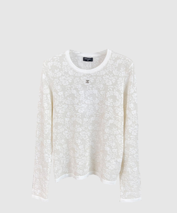 샤넬 로고 니트 상의