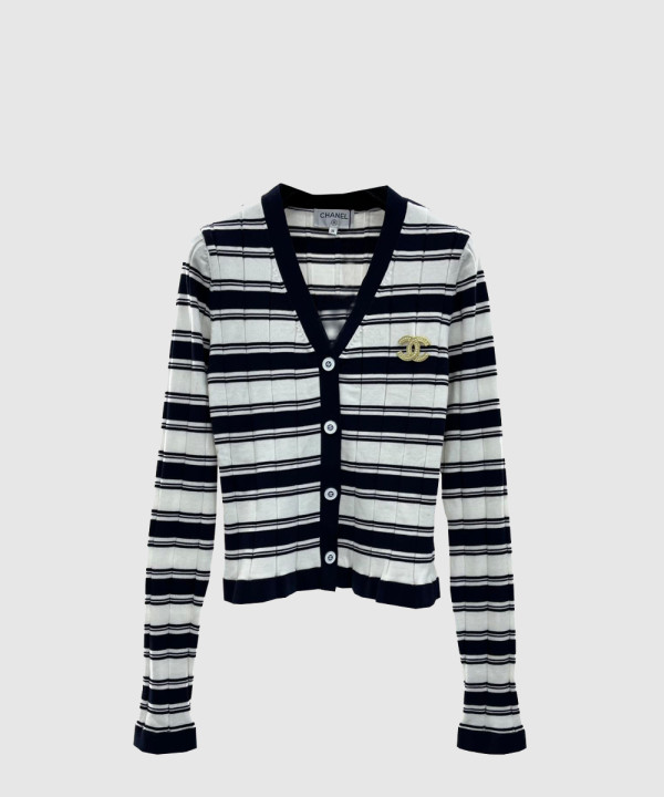 샤넬 로고 니트 상의