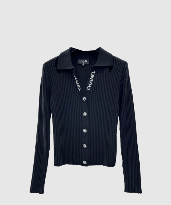 샤넬 로고 니트 상의