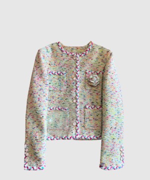 샤넬 로고 쇼트 코트