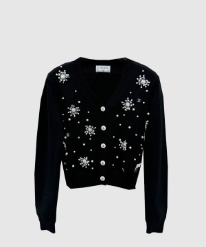 샤넬 로고 쇼트 코트