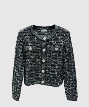 샤넬 로고 쇼트 코트