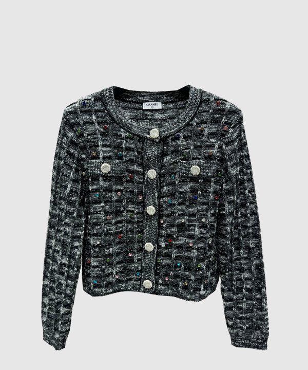 샤넬 로고 쇼트 코트