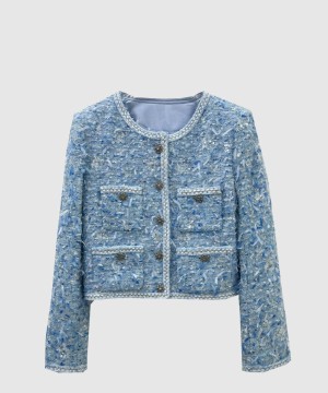 샤넬 로고 쇼트 코트