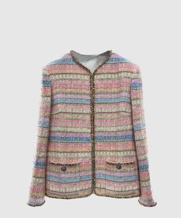 샤넬 로고 쇼트 코트