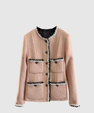 샤넬 로고 쇼트 코트