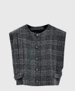 샤넬 로고 쇼트 코트