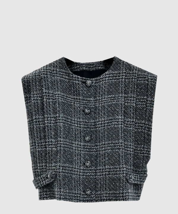 샤넬 로고 쇼트 코트