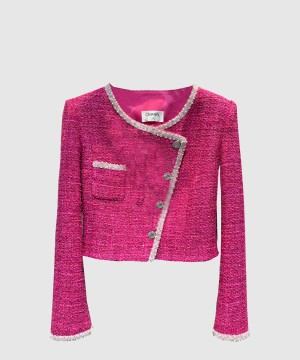 샤넬 로고 쇼트 코트