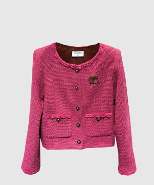 샤넬 로고 쇼트 코트