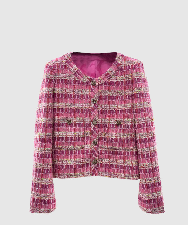 샤넬 로고 니트 코트