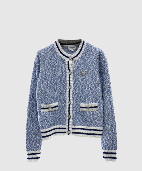 샤넬 로고 니트 코트