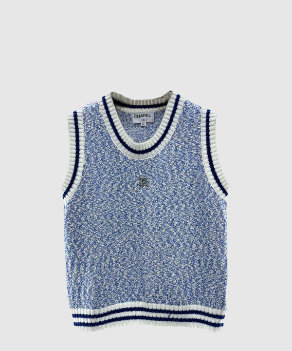 샤넬 로고 니트 상의